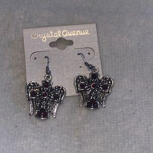 Crystal Avenue Angel Earrings